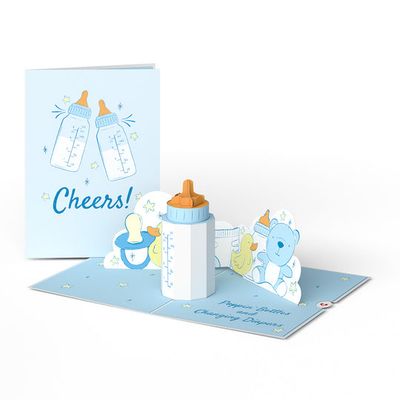 Love Pop Poppin' Bottles and Changing Diapers Card