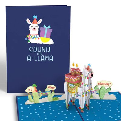 Love Pop Happy Birthday Llama Card