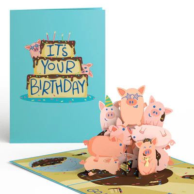 Love Pop Hog Wild Birthday Card