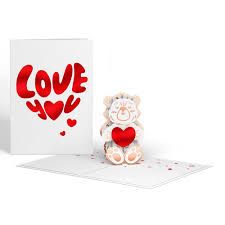 Love Pop Sparking Heart Bear Mini Card