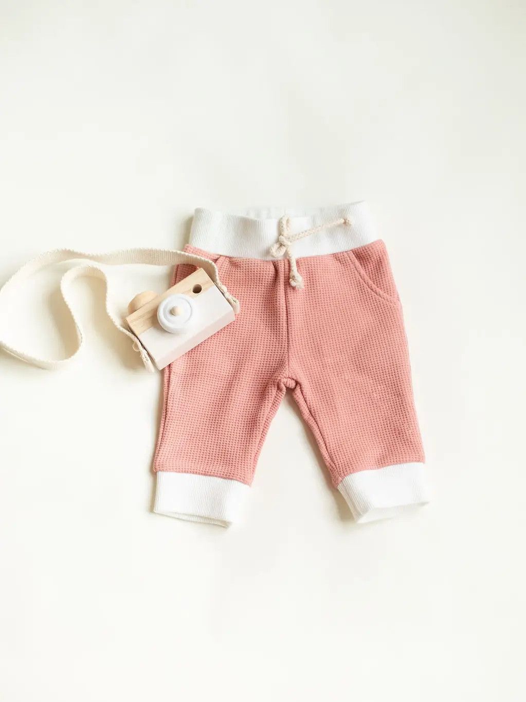Waffle Organic Retro Pants -   0-3 months