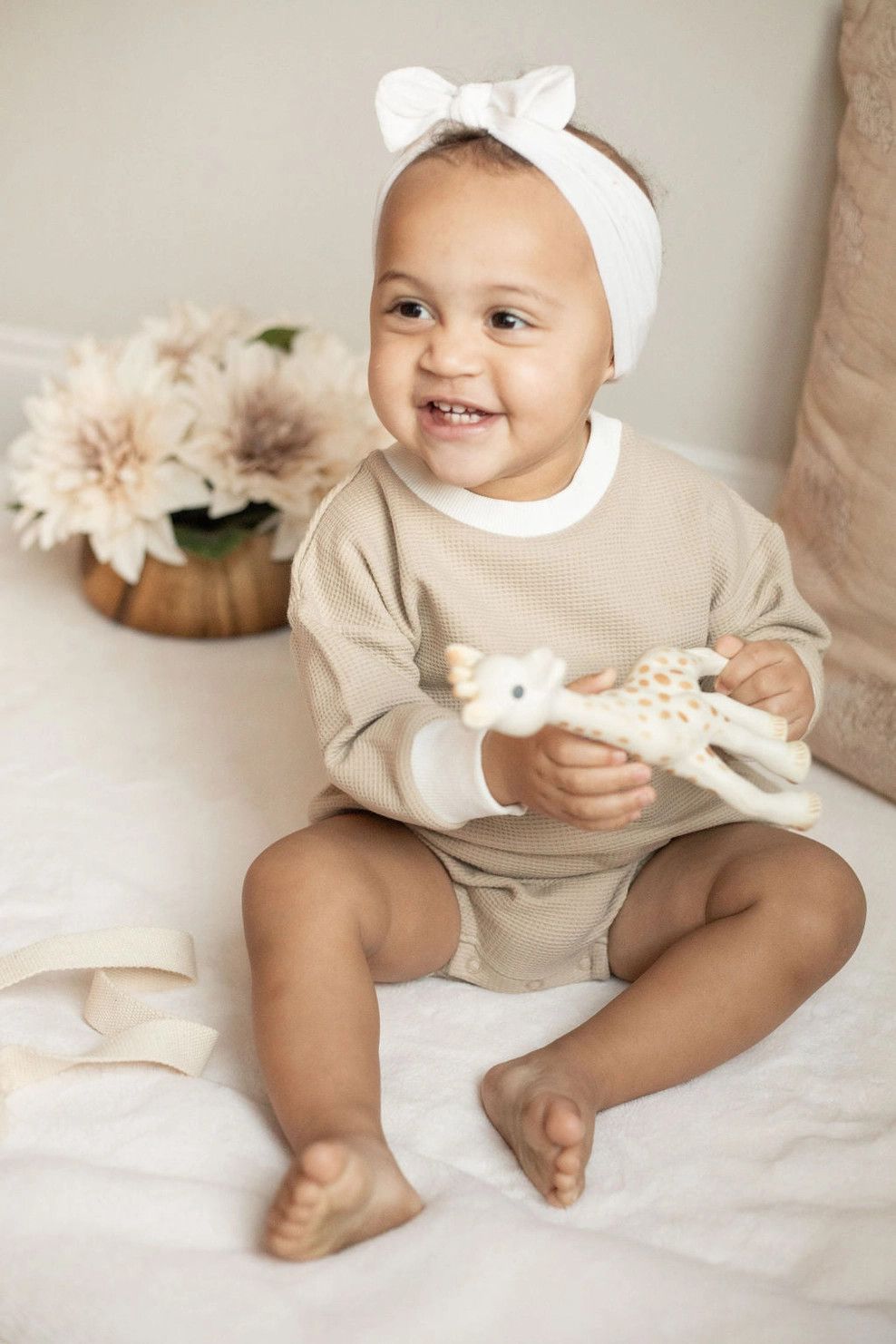 Waffle Organic Retro Pants -   3-6 months