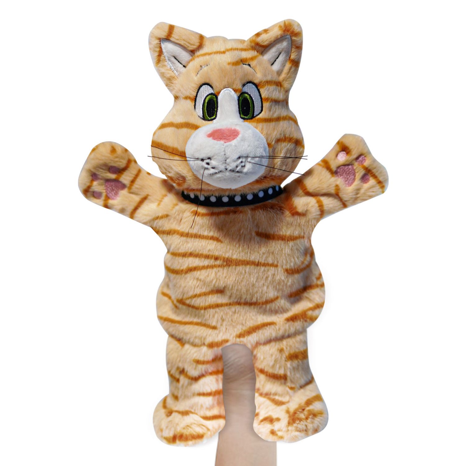 Orange Cat Ginger Hand Puppet 12"