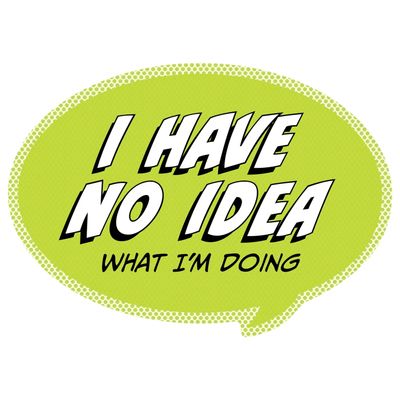 I Have No Idea What I'm Doing! Funny Colorful Vinyl Sticker