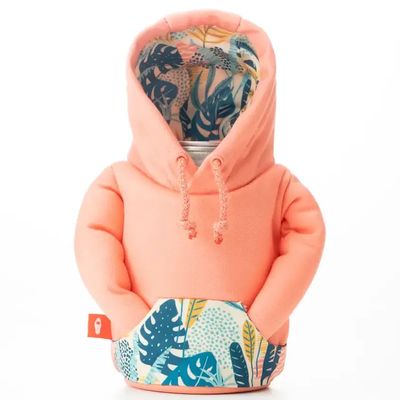 Puffin Drinkwear  - The Hoodie - Salmon/Beige Palm