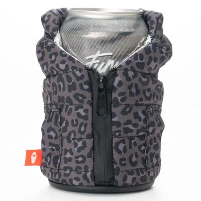 Puffin Drinkwear  - The Puffy Vest - Black Leopard