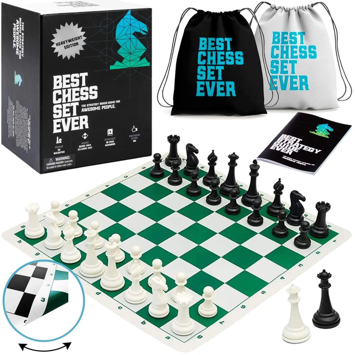 Best Chess Set Ever 3X – Modern Triple Weighted Xl Set