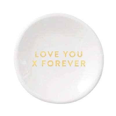 Ceramic Ring Dish &amp; Earrings - Love Forever