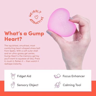 Gump Valentine's Day Love Hearts Memory Gell Stress Ball - Rose