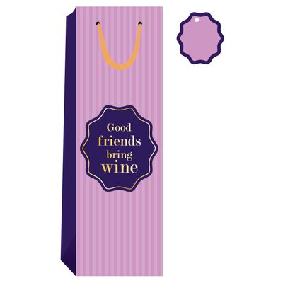 Drinks On Me - Good Friends Wine Bag