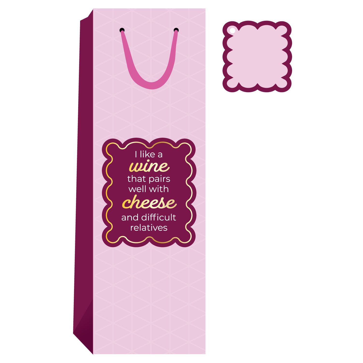 Drinks On Me - I Like Wine That Pairs Well  Wine Bag