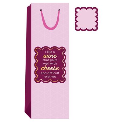 Drinks On Me - I Like Wine That Pairs Well  Wine Bag