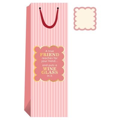 Drinks On Me - A True Friends Wine Bag