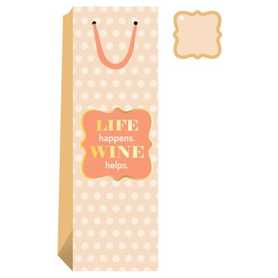 Drinks On Me - Wine Helps Wine Bag