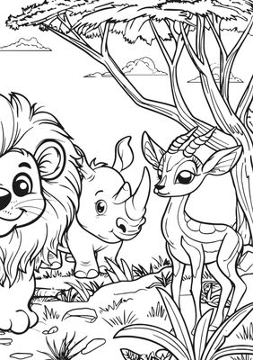 Animal Kingdom XXL Coloring Book