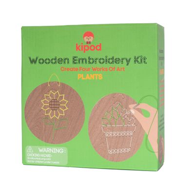 Wooden Embroidery Kit - Plants