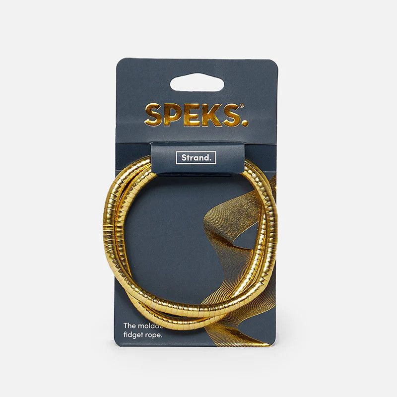 Speks Strand Moldable Fidget Rope, Color: Gold