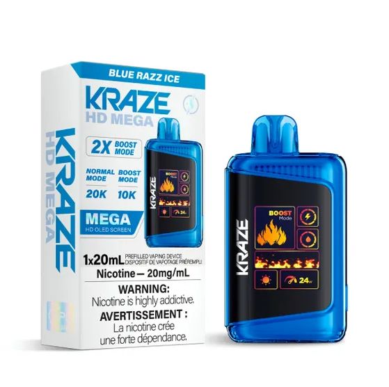 Kraze HD Mega 20K  - Blue Razz Ice