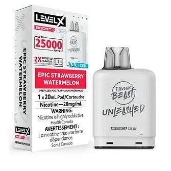 FB Level X Boost G2 Unleashed Pods 25K - Epic Strawberry Watermelon Iced