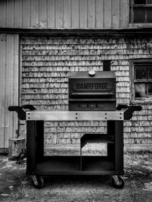 Hamrforge Optional Old Iron Sides BBQ Smoker Cart