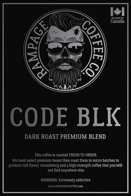 Rampage Coffee Code Blk GROUND (Dark Roast) 360g Bag