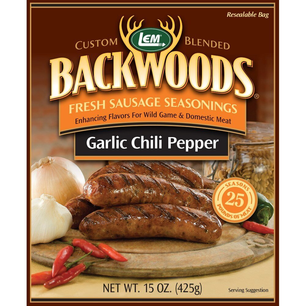 LEM Garlic Chili Pepper Fresh Sausage Mix 25lbs