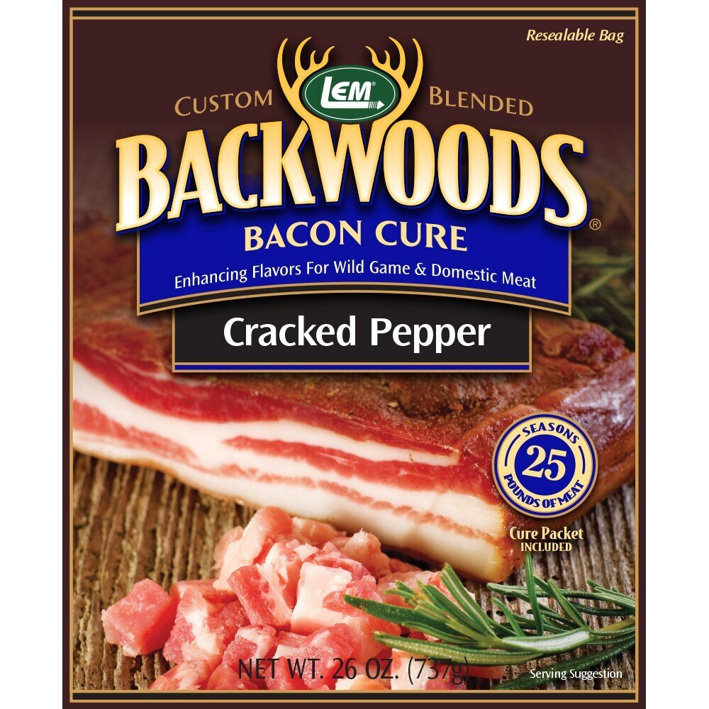 LEM Cracked Pepper Bacon Cure Mix 25lbs