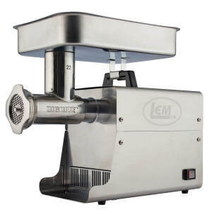 LEM #22 Big Bite Grinder Electric SS 1Hp