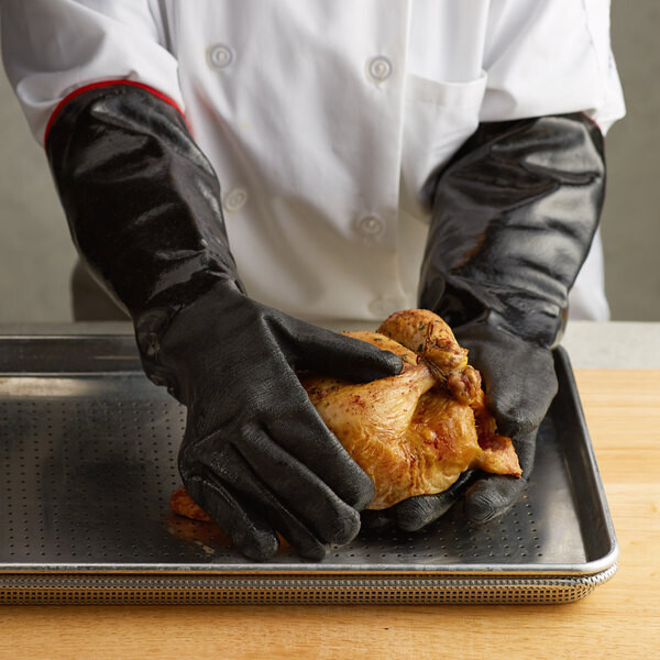 Black 17" Heat Resistant Neoprene Gloves