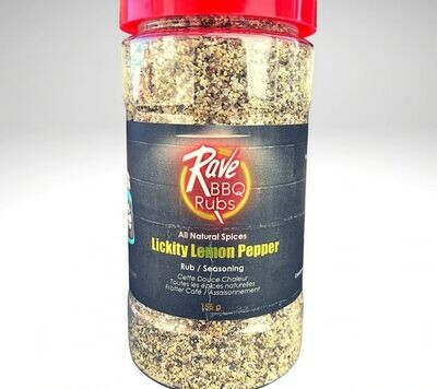 Rave BBQ Rubs Lickity Lemon Pepper 155g