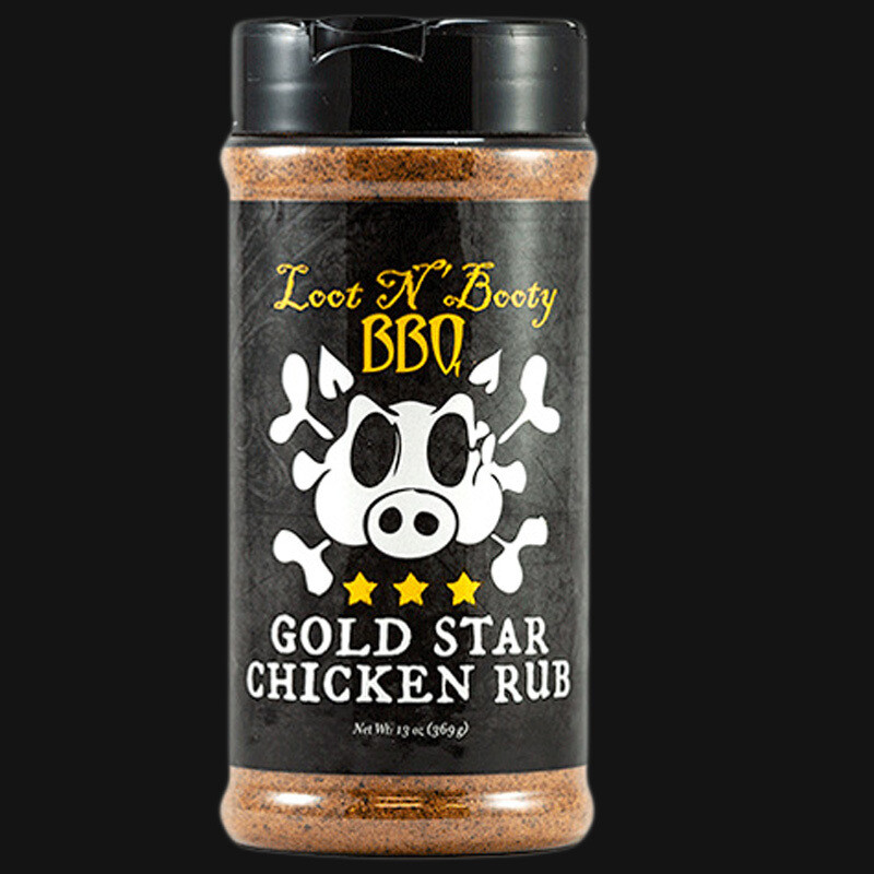 Loot N Booty BBQ Gold Star Chicken Rub 13oz