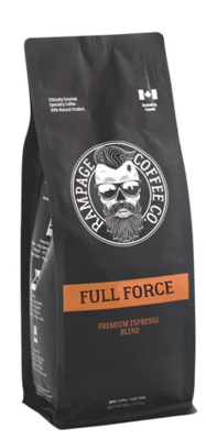 Rampage Coffee Full Force Premium Espresso Blend WHOLE BEAN 360g