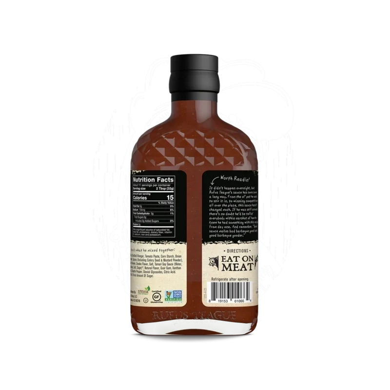 Rufus Teague Slim and Sweet Sugar Free BBQ Sauce 16oz