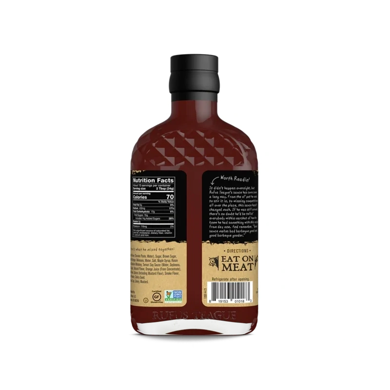 Rufus Teague Whisky Maple BBQ Sauce 16oz