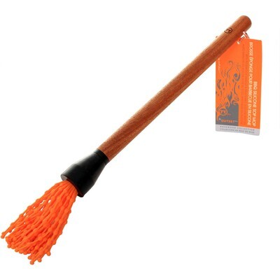 Silicone BBQ Mop Brush w/Rosewood Handle