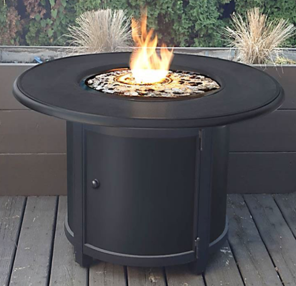 Round Fire Table - Carbon Black 42x24.5