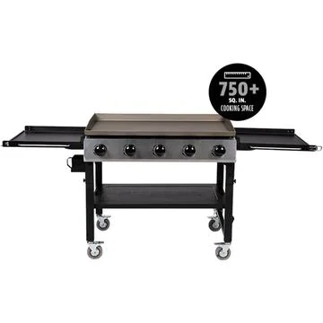 Pit Boss 5 Burner Griddle w/ 2 Folding Side Shelves