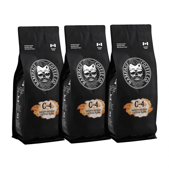 Rampage  Coffee C-4  Smooth Extreme Caffeine Blend GROUND 340g