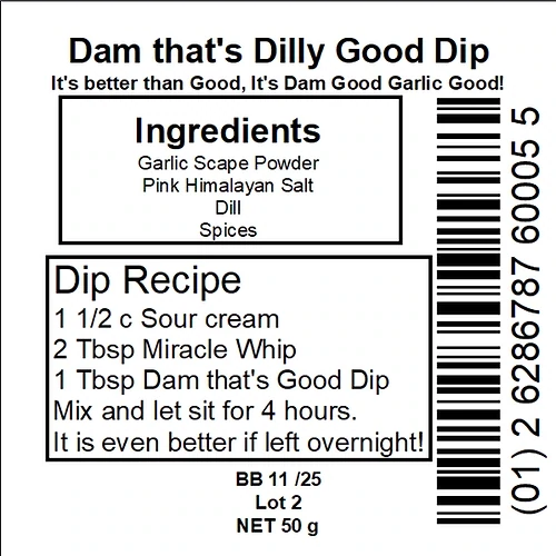 Dam Good Garlic Garlic Dill Seasoning