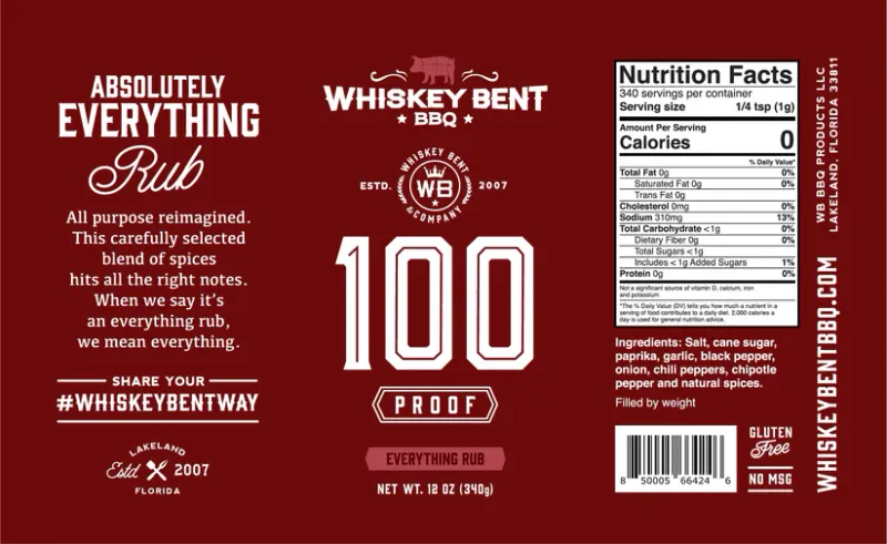 Whiskey Bent 100 Proof - Everything Rub