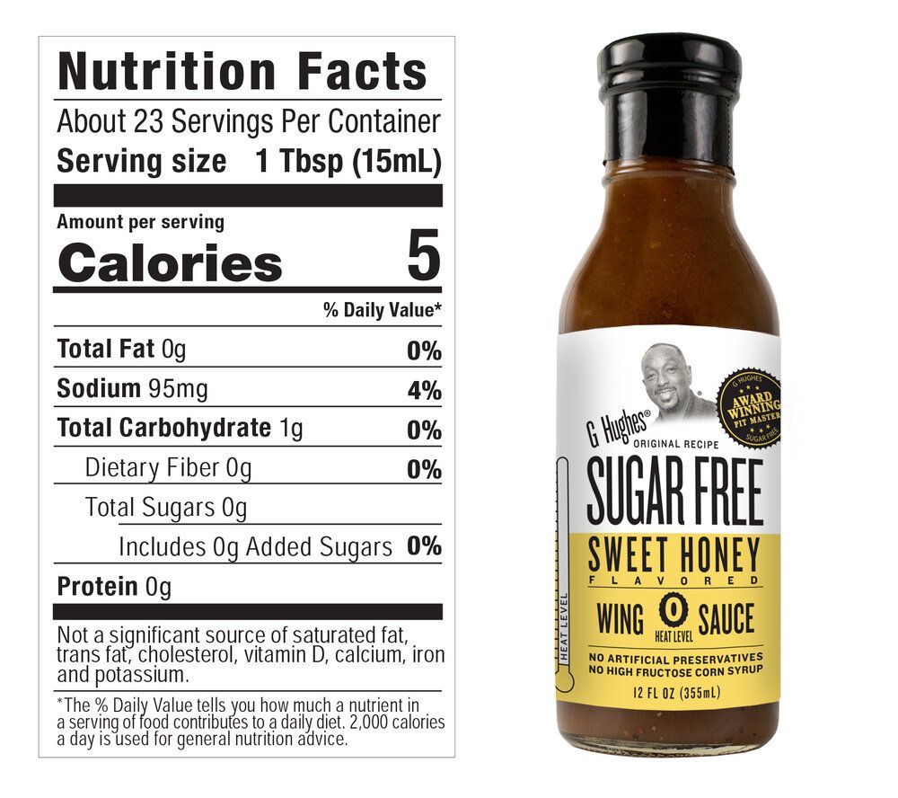 G Hughes Sweet Honey Sugar Free Wing Sauce