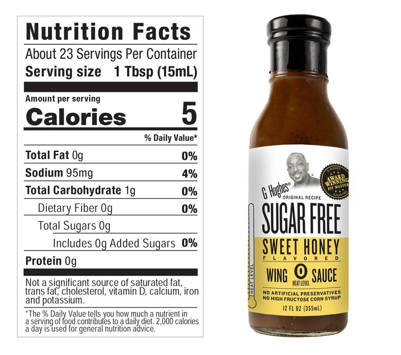 G Hughes Sweet Honey Sugar Free Wing Sauce