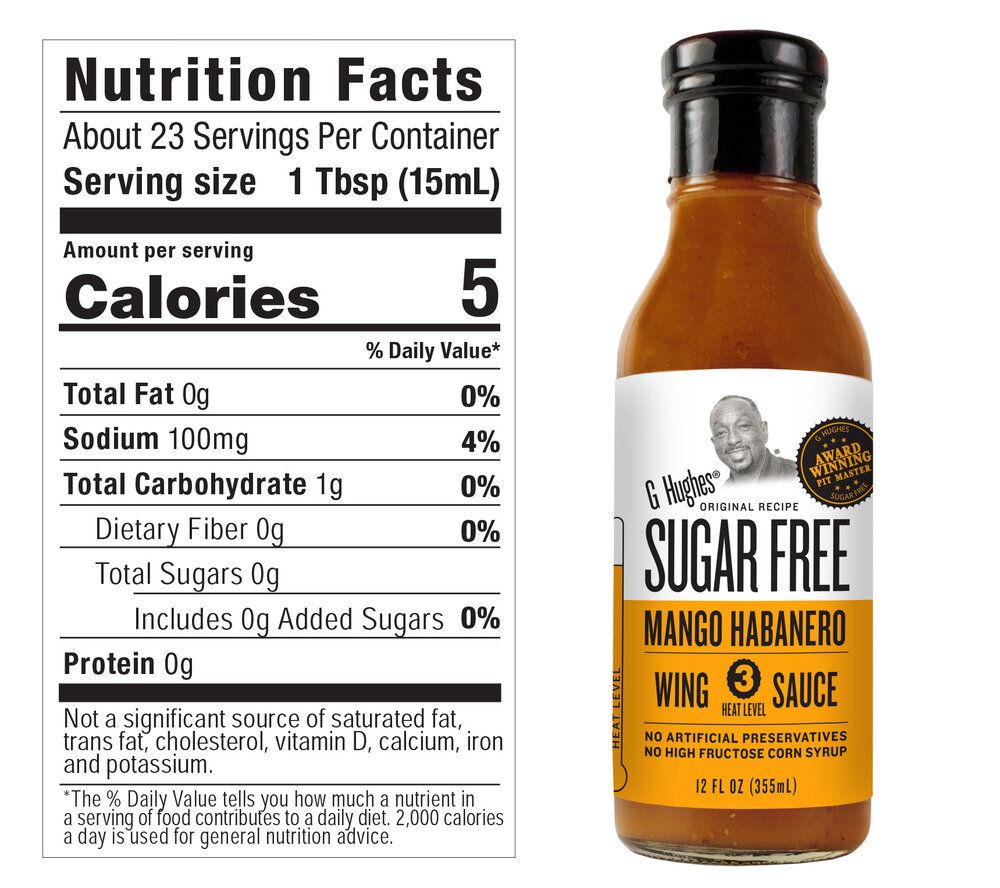 G Hughes Mango Habanero Sugar Free Wing Sauce