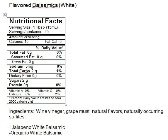 Olea Jalapeno White Balsamic Vinegar