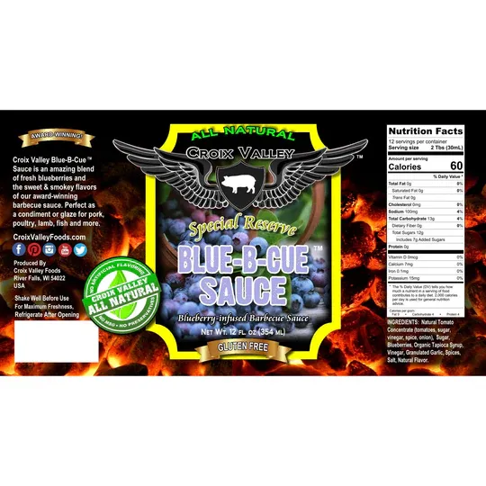 Croix Valley Blue-B-Cue Blueberry Infused Barbecue Sauce