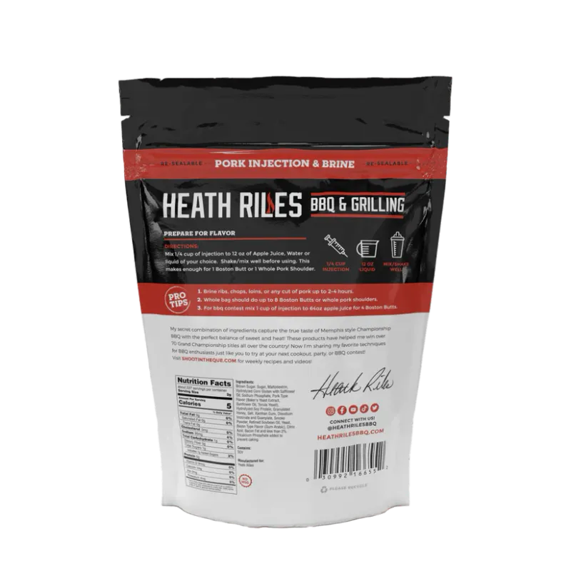 Heath Riles BBQ Pork Injection & Brine