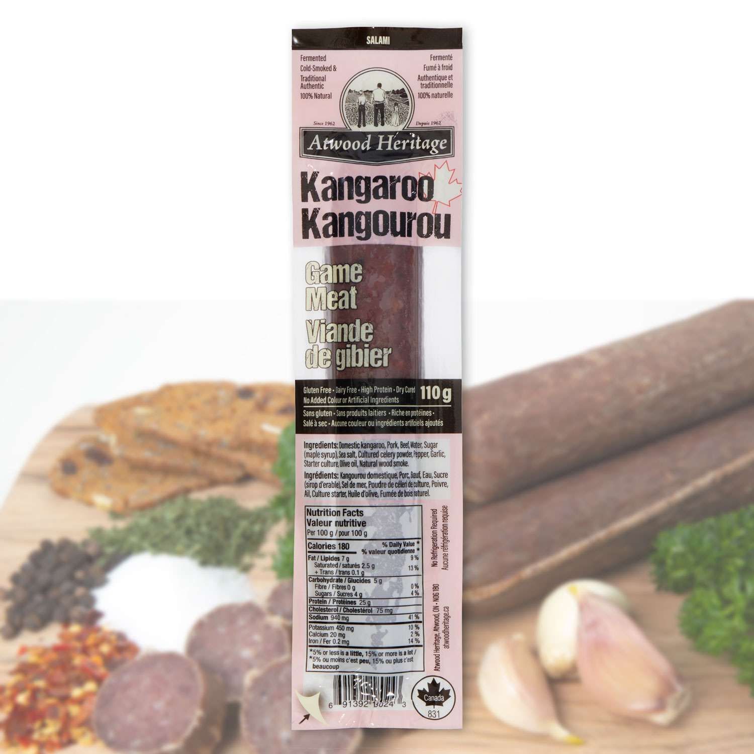 Atwood Heritage Salami - Kangaroo 110g