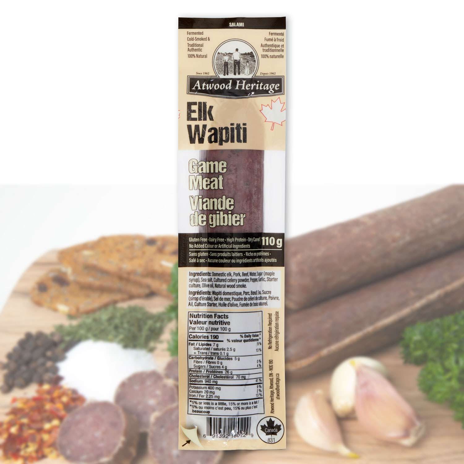 Atwood Heritage Elk Salami 110g