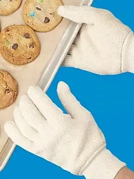 TERRY GLOVES - Cotton, One Size