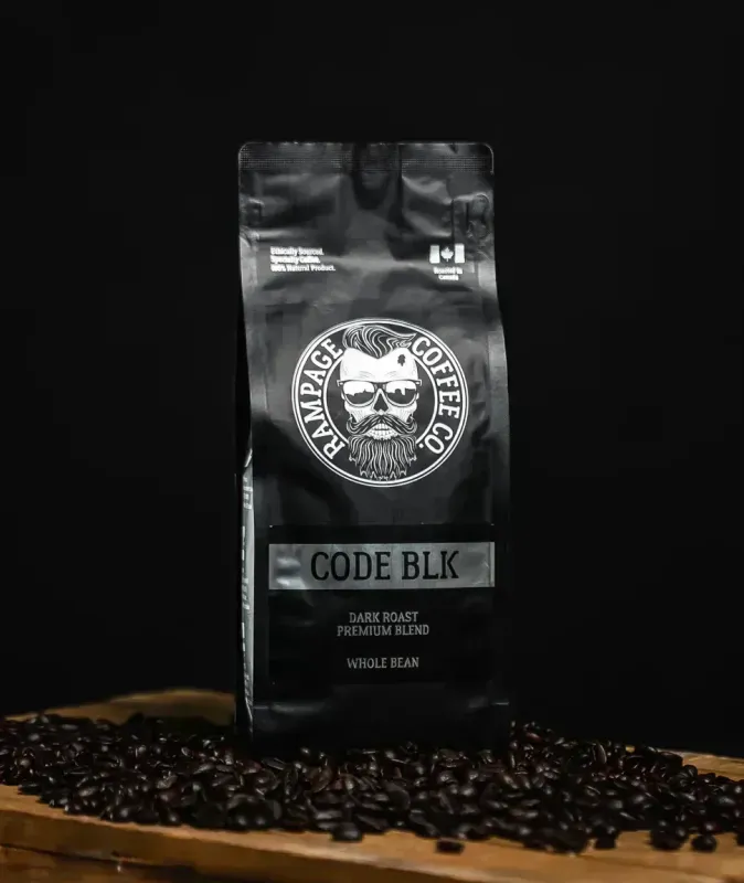 Rampage Coffee Code Blk WHOLE BEAN Coffee (Dark Roast) 340g
